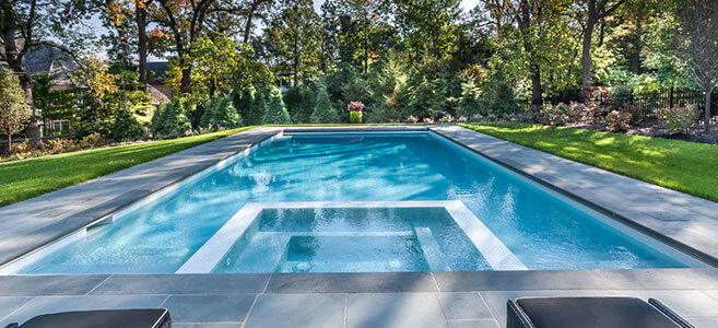 Beautiful Chicago inground pool design by Sunset Pools & Spas