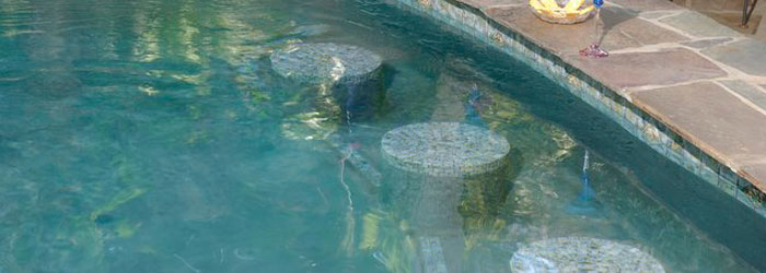 Swimming Pool In-Water Bench and Table